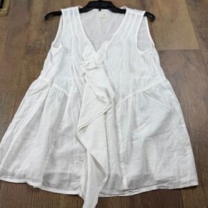 Edme & Esyllte Ruffle Peplum Blouse Womens‎ 8 White